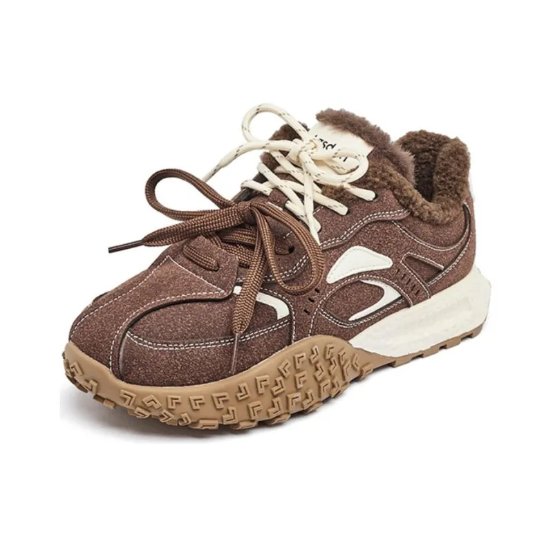 AGSDON Warm Height Increasing Low-Top Casual Shoes Women's-8