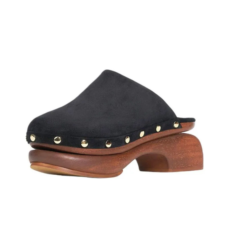 Staud Closed Toe Slippers 7.5cm Women's Black-4