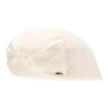 Peach Tea Pure Wool Gauze Satin Berets Women's
