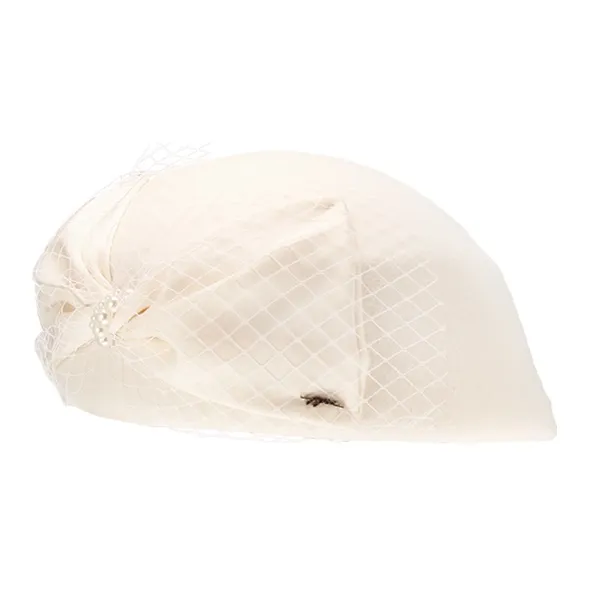 Peach Tea Pure Wool Gauze Satin Berets Women's-0