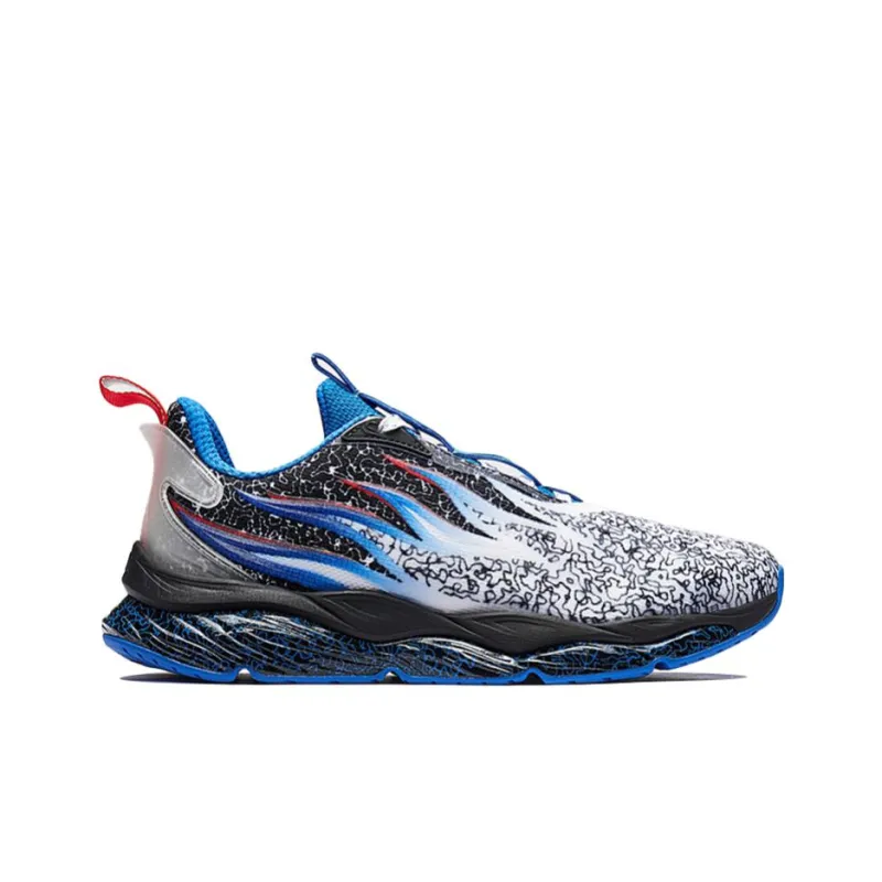 XTEP Windfire 22 Shock Absorbers With Slip Resistant Features Low Top Running Shoes Men's White Blue-1