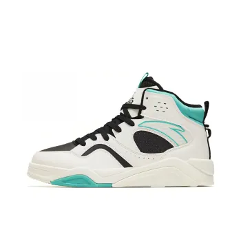 Anta Lieyan3.0 Slip Resistant Cushioning Wear Resistant Mid Top Skateboard Shoes Men's White Blue