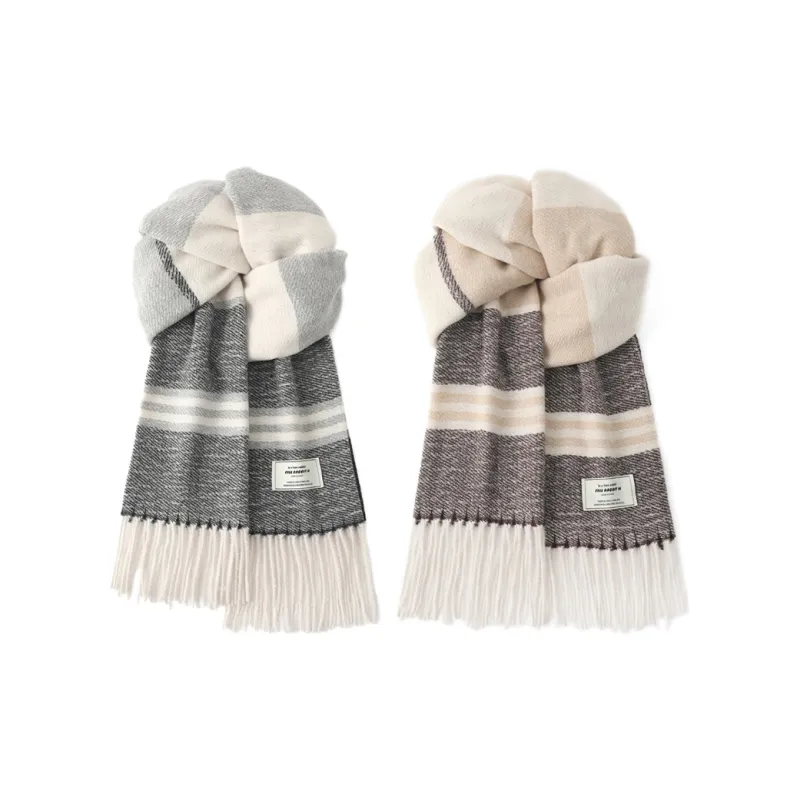 FREE RABBITⅡ Korean Style Fashion Elegance Versatile Warm Fringe Shawl Scarf Unisex-12