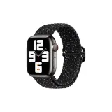 Sliding Buckle Double Wrap Woven, Black