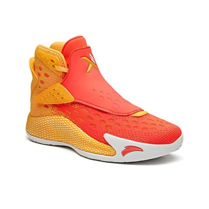 Anta KT5 Winter Klay Thompson 'On Fire' Anti Slip Wear Resistant High Top Basketball Shoes Men's Red-2