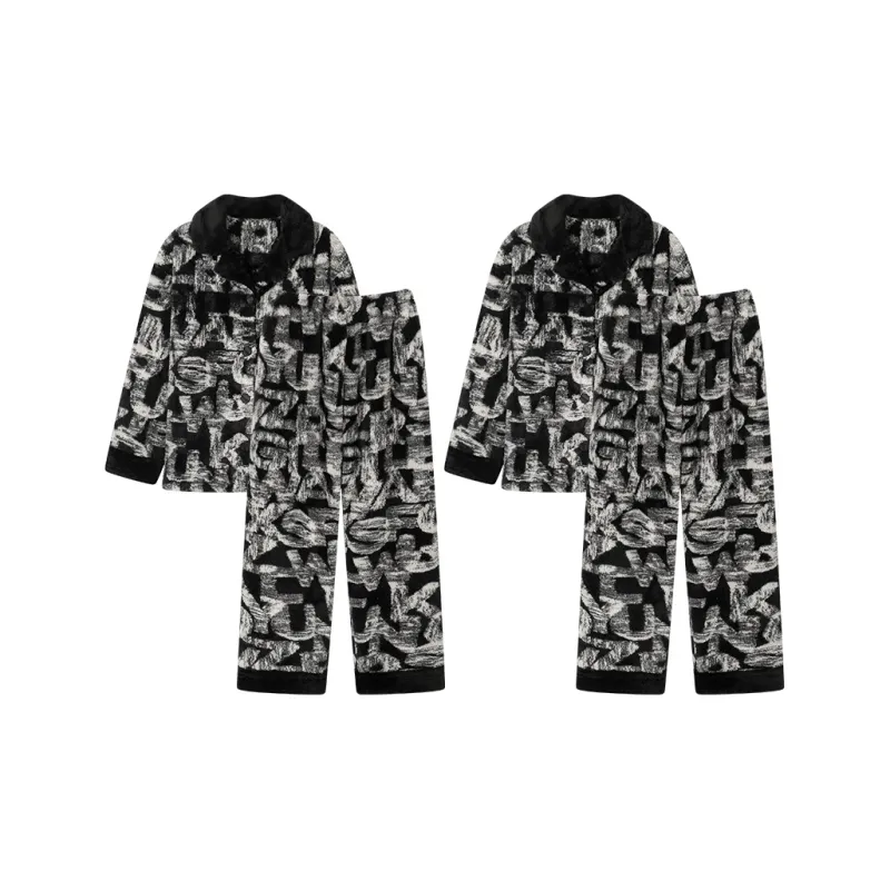 Lan Miao Pajama Set Unisex Black-8