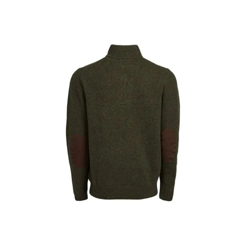 BARBOUR High Neck Half Buttoned Knit Jumper-1