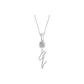 Plain Chain+Pendant+Crystal+Letter Q