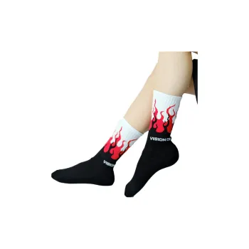 Vision Of Super Double Flame print Socks