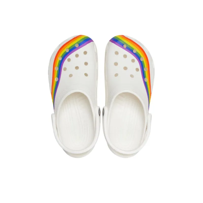 Crocs Classic Rainbow Dye Clog Clogs Unisex White-3
