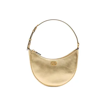 Valentino Vlogo Grained Calfskin Hobo Handbag Mini Women's Bronze