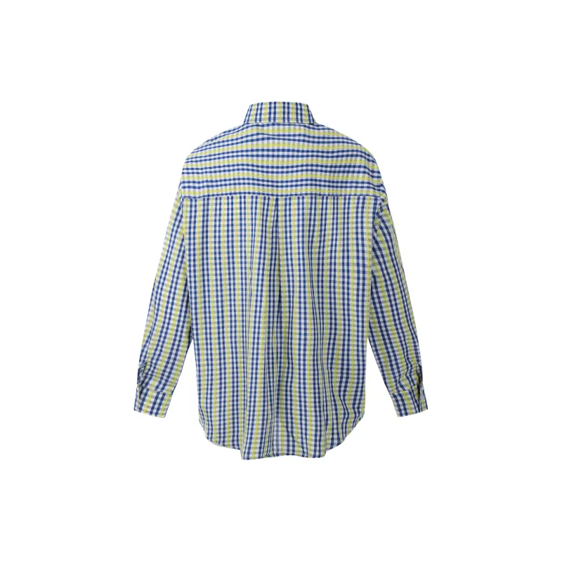 GBXM Shirt Unisex Blue Yellow Plaid-1