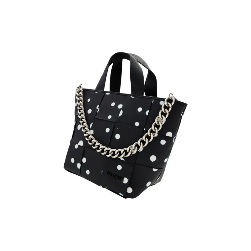 Desigual Polyester Tote Bag, Shopping Bag, Handbag Regular Women's Black-2