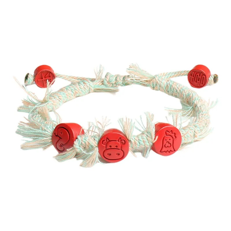 With The Heart Of The Jade Reconstructed Cinnabar Bracelets Unisex-20