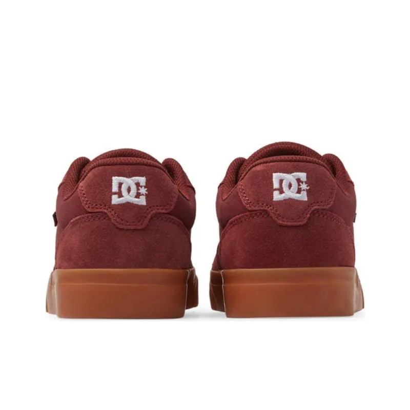 DC Shoes Anvil Wear-Resistant Low-Top Skateboard Shoes Men's Purple Burgundy-2