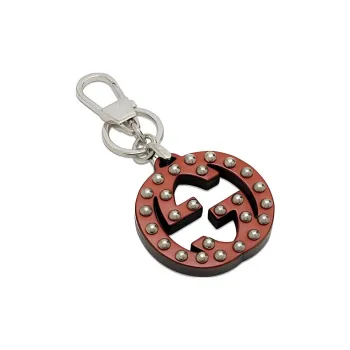 GUCCI Leather Keychains Unisex Orange