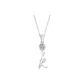 Plain Chain+Pendant+Crystal+Letter K