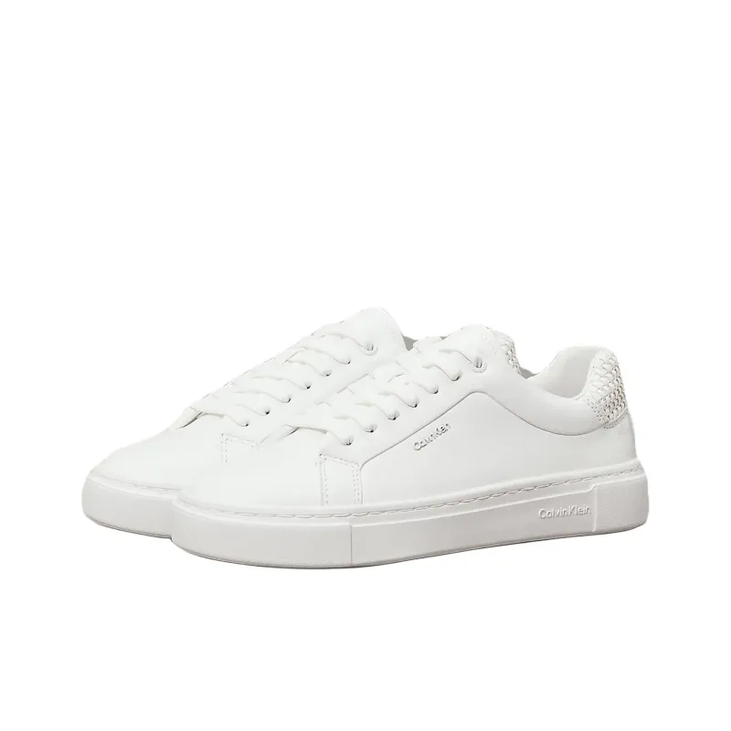 CALVIN KLEIN Low Top Skateboard Shoes Women's White-2