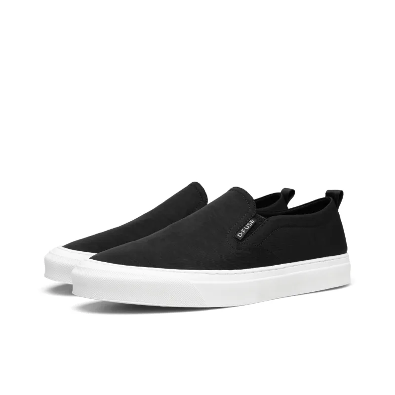 D FUSE SCANDINAVIA Breathable Low Top Canvas Shoes Men's Black-1