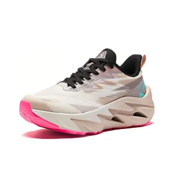 Anta Anti Slip Wear Resistant Low Top Running Shoes Women's White Gray Pink