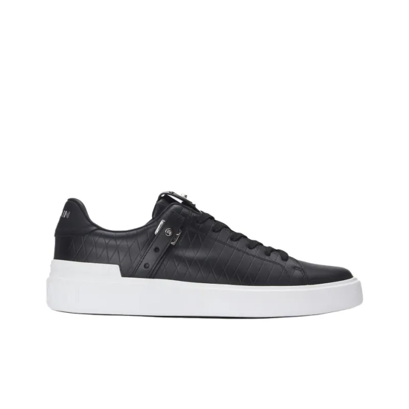 BALMAIN Embossed B Court B Buzz Trainers-1