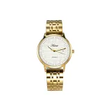 Gold White Dial Steel Band
