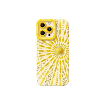 Wei Xin Silicone Material Gold Totem Phone Cases Compatible With IPhone 16/15 Pro Max/Apple 13/14 Pro/Max