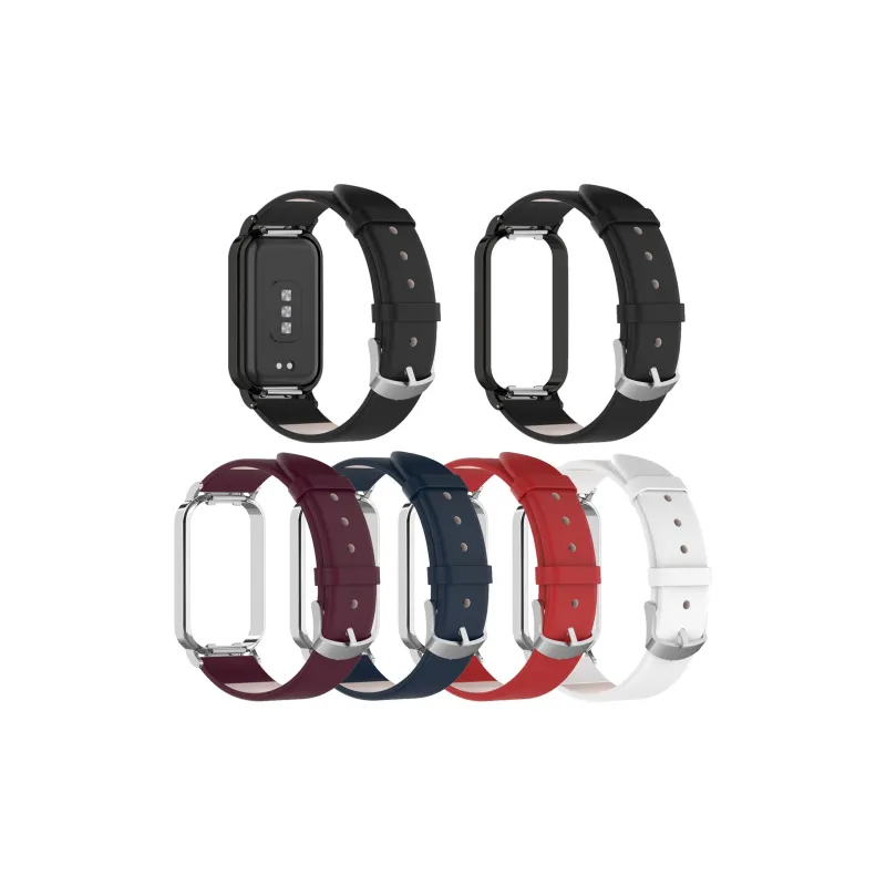 CHRROTA Compatible With Xiaomi Smart Band 8 Active Strap Redmi Band 2 Watch With Metal Frame Smart Watch Accessories-1