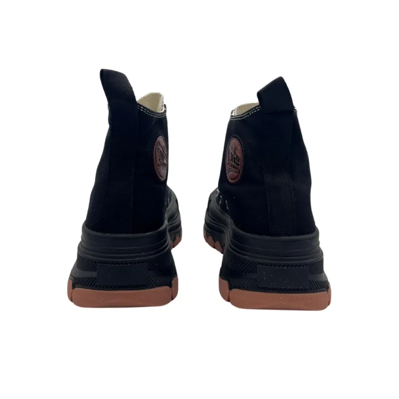 QIANJIN High Top Canvas Shoes Women's Black-2