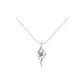 Angel Arrow Necklace[Box Chain]Blue Zircon
