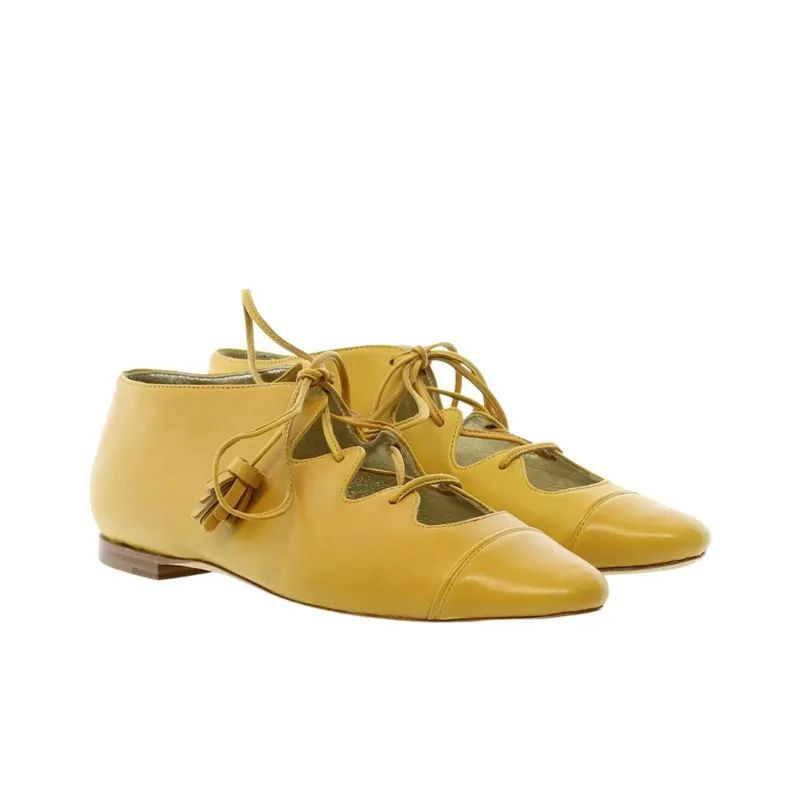 INES DE LA FRESSANGE Richelieu Casual Single Shoes Women's Yellow-2