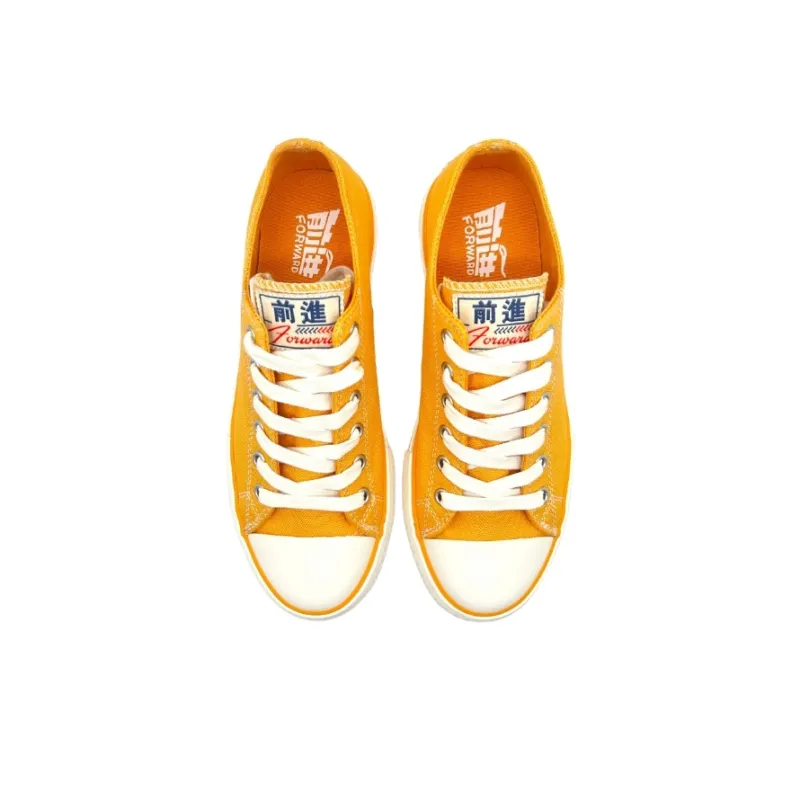 QIANJIN Slip Resistant, Abrasion Resistant, Lightweight Low Top Canvas Shoes Unisex Earth Yellow-3