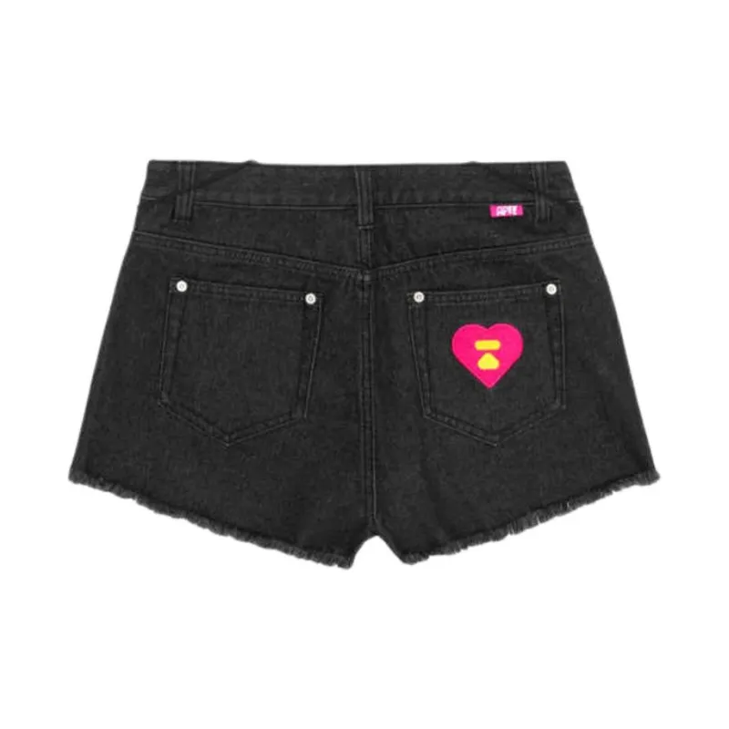 Aape Denim Shorts Women's Black-1