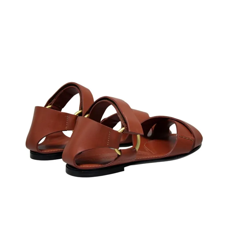 INES DE LA FRESSANGE One Strap Sandals Women's Brown-4