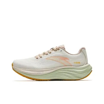 Anta Anti Slip And Wear Resistant Rebound Low Top Training Running Shoes Women's Ivory White