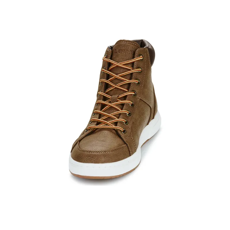 Levi’s Wear-Resistant High-Top Skateboard Shoes Men's Brown-3