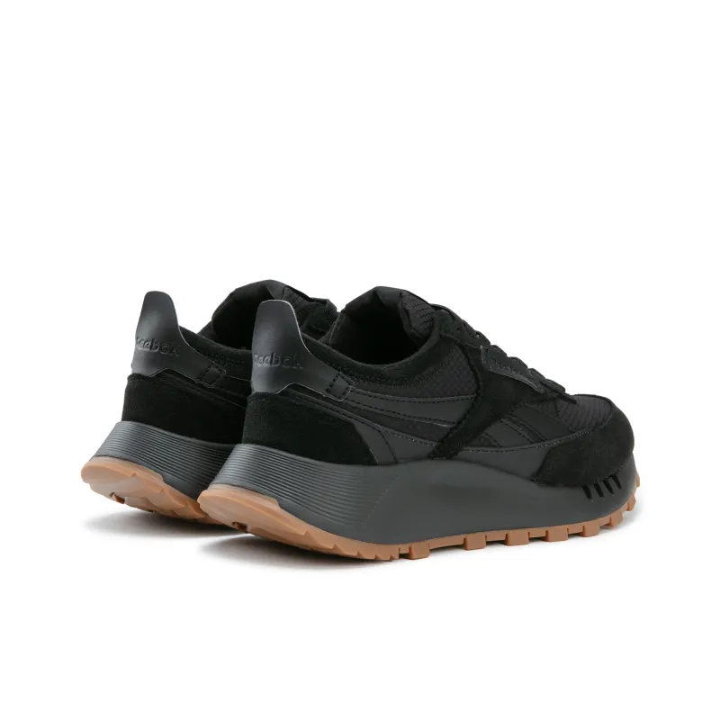 Reebok CL LEGACY W+ Anti Slip And Wear Resistant Height Increasing Low Top Running Shoes Unisex Black Warrior-1
