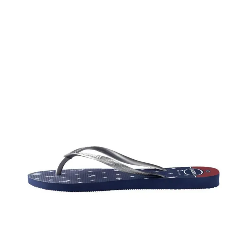 Havaianas Rubber Sole Flip Flops Women's Blue Silver-0