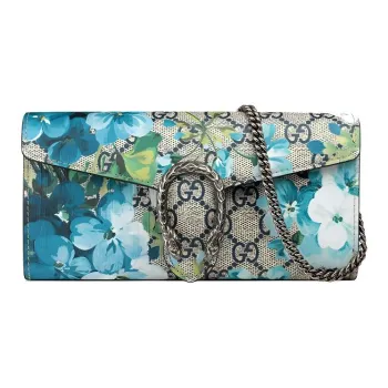GUCCI Dionysus Canvas With Leather One Shoulder Handheld Crossbody Bag Women's Blue/Multicolor