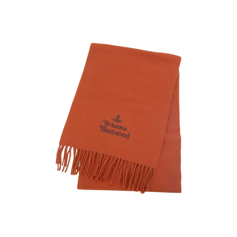Vivienne Westwood Logo-embroidered Wool Scarf-0