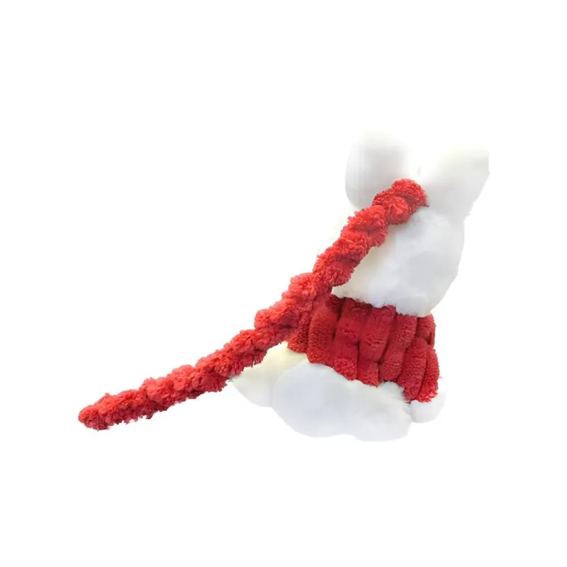 Lee Plush Prosperity Rabbit Purse Pendant Accessory Small Size Women's White With Extraordinary Magenta-1