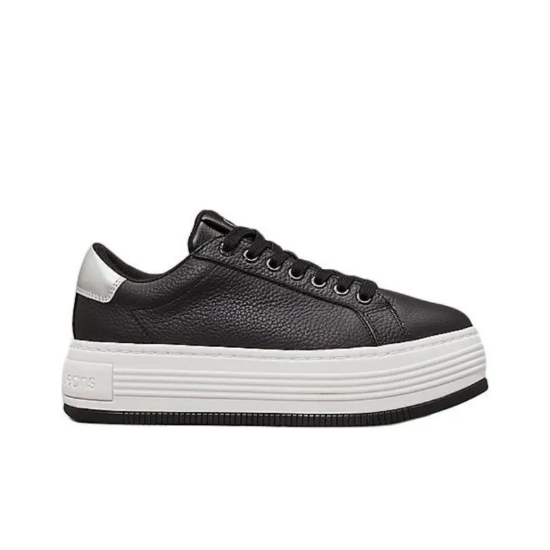 CKJ CALVIN KLEIN JEANS Low Top Skateboard Shoes 5cm Women's Black-1