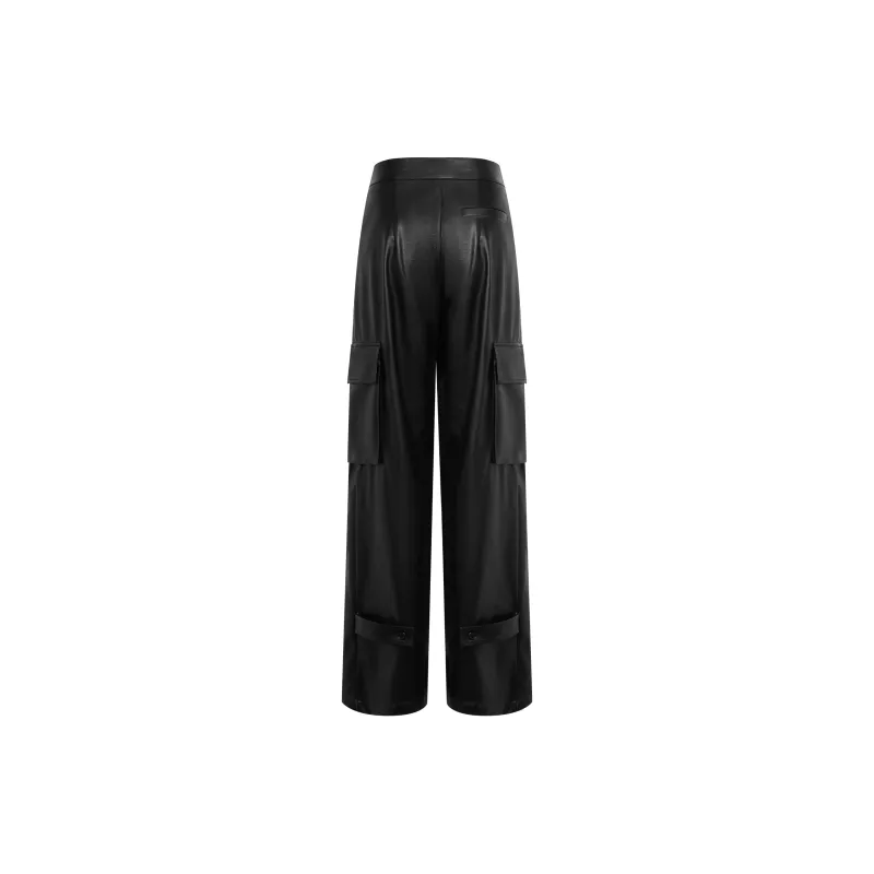 ANN ANDELMAN Leather Pants Women's Black-1
