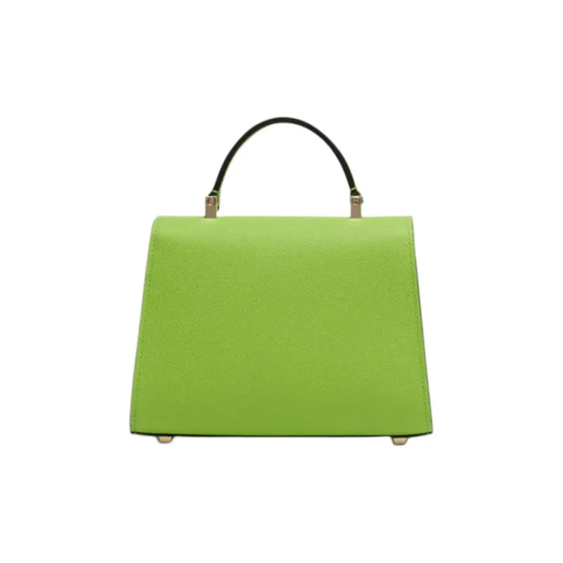 Valextra Calfskin Shoulder Bag Crossbody Bag Handbag Women's Apple Green-1