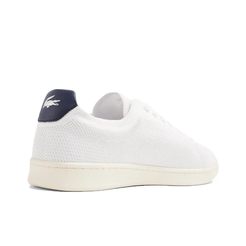 LACOSTE Carnaby Piquée Wear-Resistant Low-Top Skateboard Shoes Men's White-3