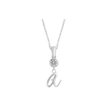 ARTE Artificial Crystal Diamond 925 Sterling Silver Necklaces Women's Silver