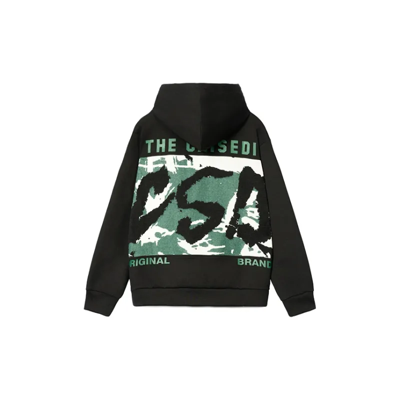 CAISEDI Sweatshirts Men Black-1