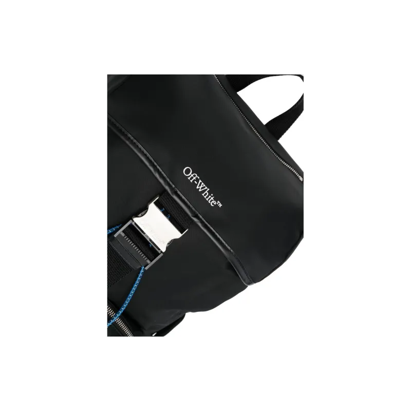 OFF WHITE Courrie Flap Drawstring Backpack Black/Multicolour-3