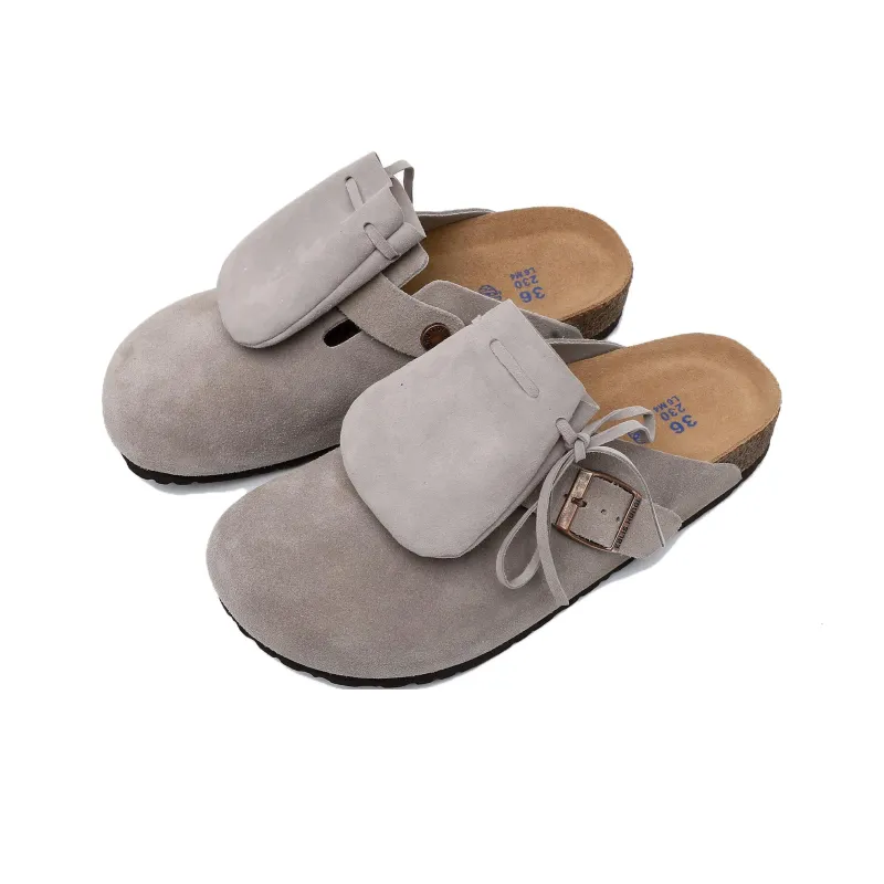 EBLIS HUNGI Cork Sole Slip-Resistant Abrasion-Resistant Wrap-toe Slippers Unisex-19