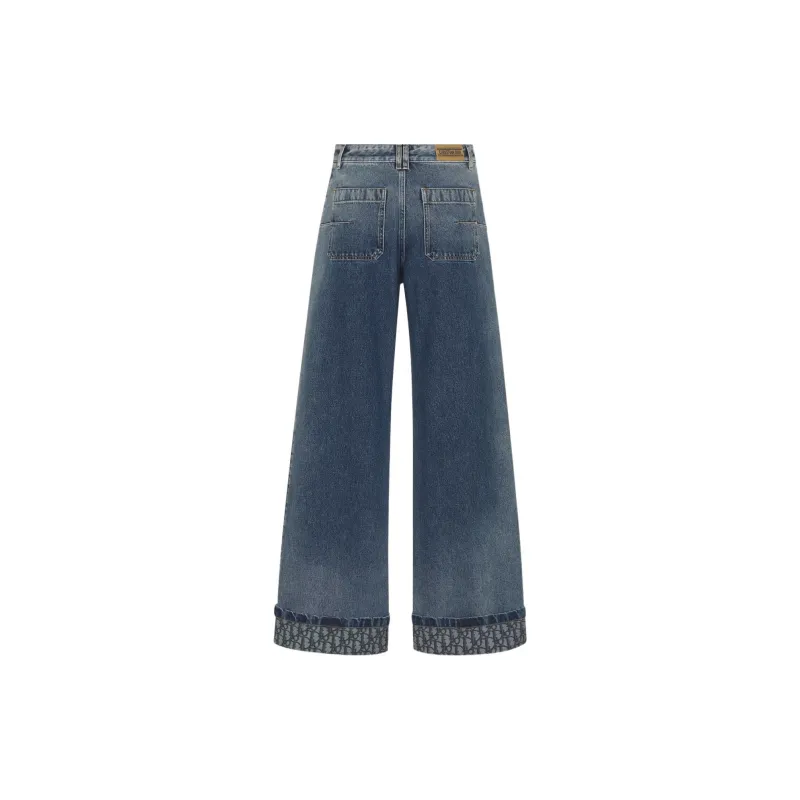 DIOR FW24 Flared Jeans Jeans Women's Blue-1